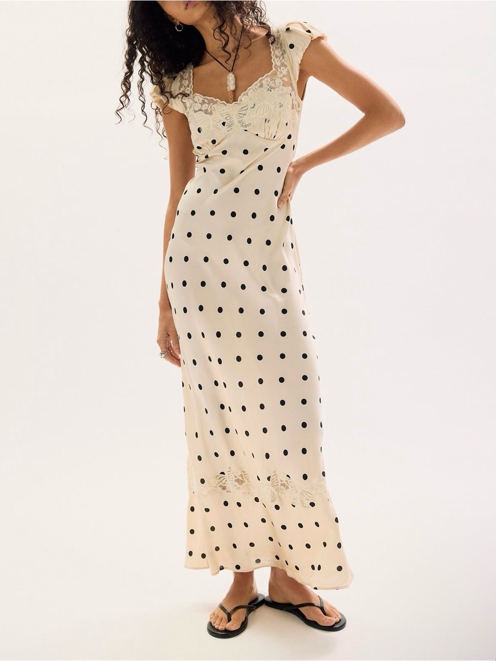 Free People Butterfly Babe Maxi Dress Size Large RT $198 Tea Combo - Picture 2 of 10